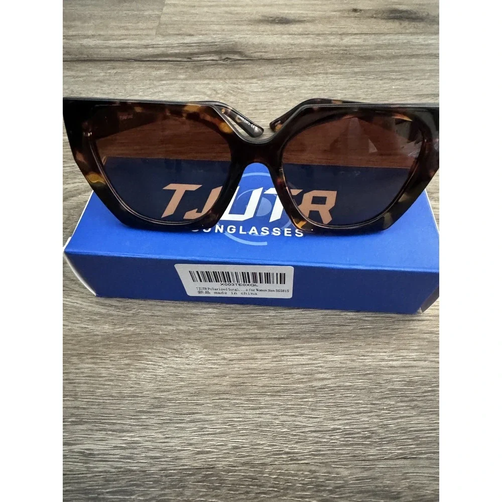 TJUTR Fit Over Polarized Sunglasses for‎ Women Men, Trendy Wrap Around Glasses